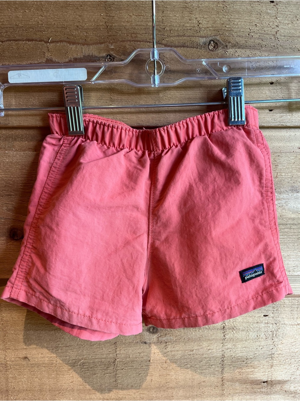 PATAGONIA - Baby Baggies Outdoor Athletic Shorts in Faded Coral Size 3-6mo